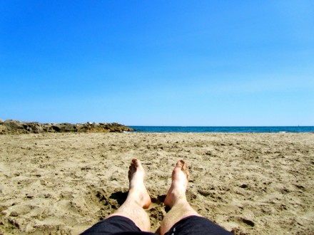 Montpellier beach in France