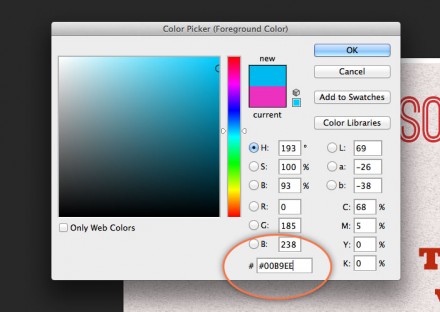 HEX colours in Photoshop CS6