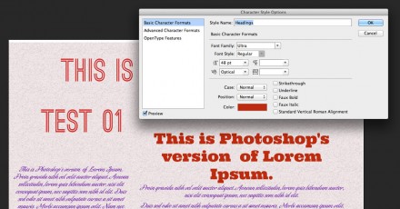 Text styles in Photoshop CS6