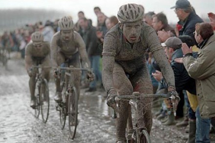 Paris Roubaix is a bit muddy
