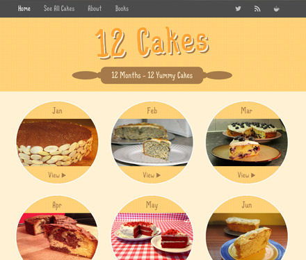 12cakes.com Website Homepage