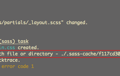 Sass cache Grunt error